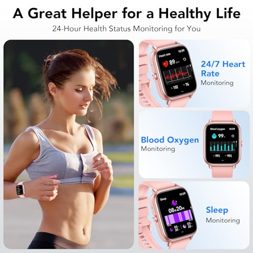 Smart Watches for Women, 20 Days Battery Smart Watch Answer Dial Call Smartwatch 1.83" Fitness Trackers with Heart Rate/Sleep/Fitness Monitor IP68 Waterproof Activity Tracker for Android iOS Watch