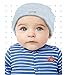 MMBABY 2 Packs of Infant Toddler Baby Unisex Cotton Soft Cute Lovely Newborn Kids Hat Beanies Caps (0-3 Months, M-Blue-BB0012)