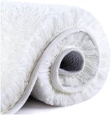 Non Slip Bath Mat 40x60cm Ultra Soft Microfiber White
