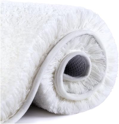 Non Slip Bath Mat 40x60cm Ultra Soft Microfiber White