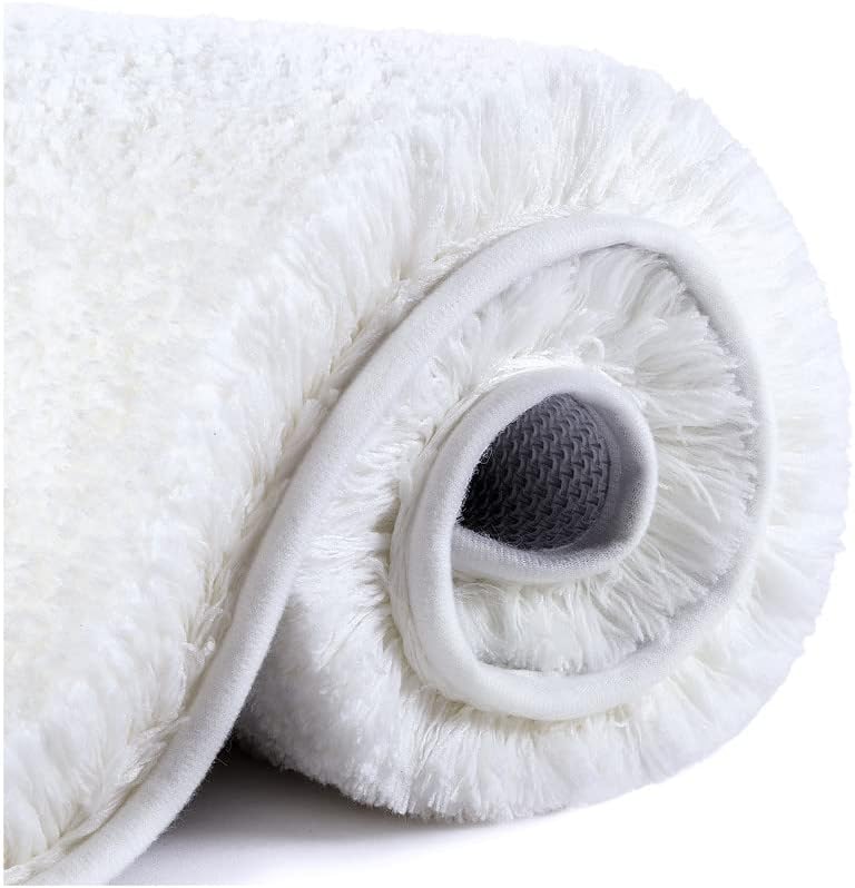 Non Slip Bath Mat 40x60cm Ultra Soft Microfiber White