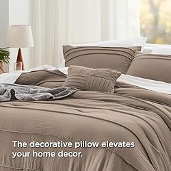 Bedsure Brown Queen Comforter Set - 4 Pieces Pinch