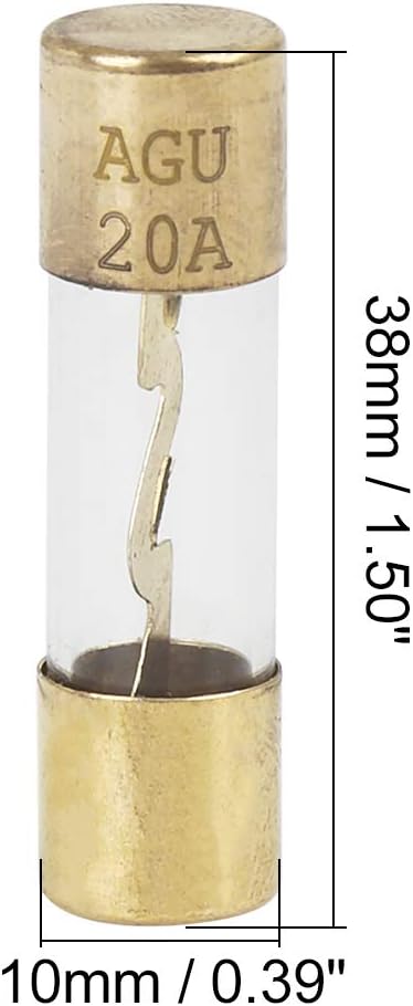 X AUTOHAUX 4 6 8 Gauge AWG Inline Fuse Holder with 20A AGU Fuses for Car Auto, Gold Tone, Clear, 14 x 10 x 3.5 cm - Image 3