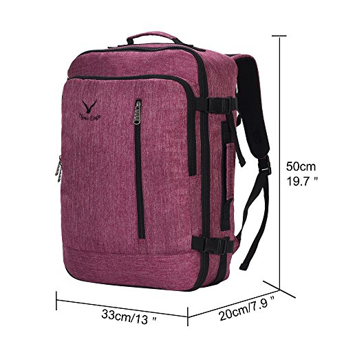 Hynes Eagle 38L Travel Backpack – Flight Approved Carry On Weekender With Laptop Compartment, Water Resistant
