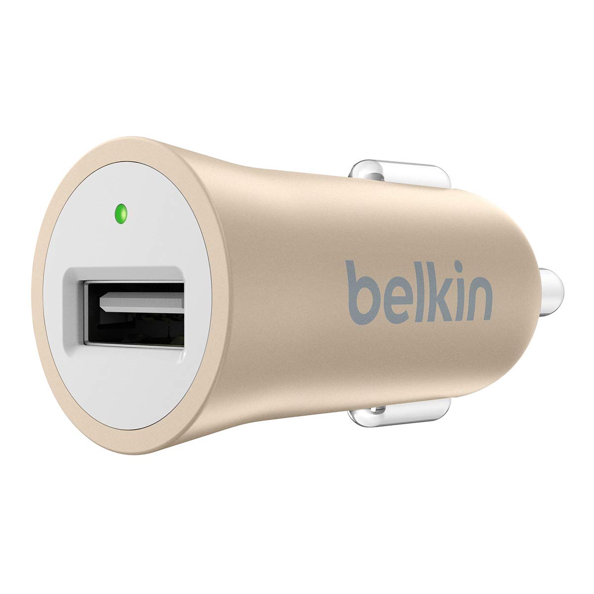 Belkin Premium MIXIT Fast 2.4 A USB Car Charger for Apple iPhone XS Max/XS/XR/X/8 Plus/8/7 Plus/7 and Apple iPad Air, iPad 2, iPad Mini with Connected Equipment Warranty, Gold