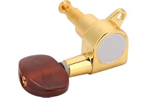Acoustic Electric Guitar Tuning Pegs, Complete Set with Accessories, 3 Left, 3 Right (Gold), Guitar Tuning Accessories, Perfe
