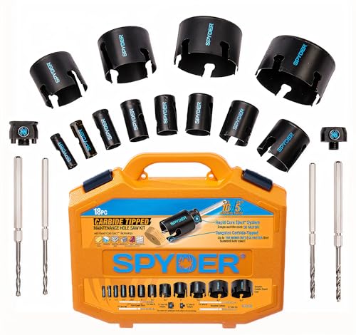 Spyder 18-piece Tungsten Carbide Tipped Hole Saw