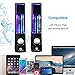 SoundSOUL Water Dancing Speakers Light Show Water Fountain Speakers LED Speakers (3.5mm Audio Plug, 4 Colored LED Lights, Portable Speakers) - Black