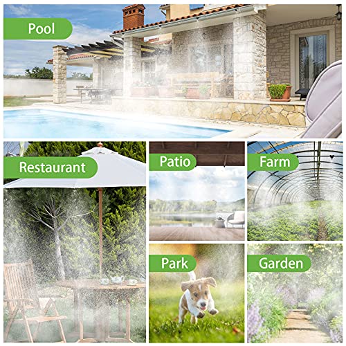 REDTRON Misting Cooling System with Pump, Patio Misting System with 10