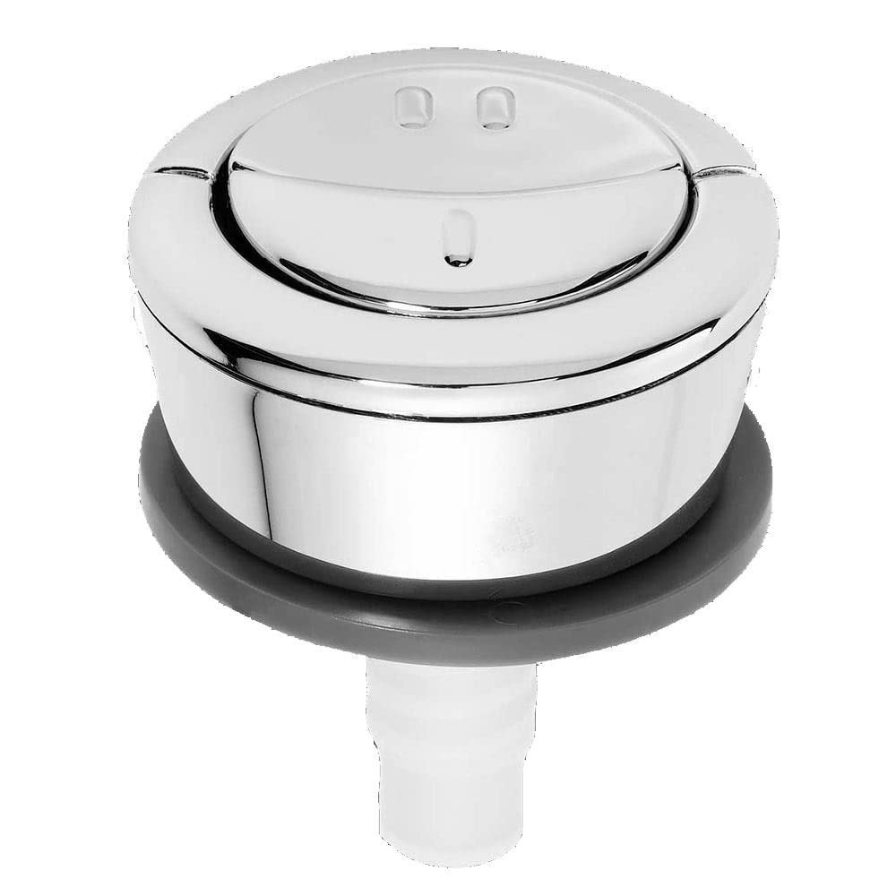 Wirquin Jollyflush Dual Flush Chrome Push Button, Toilet Flushing Button, 10717795