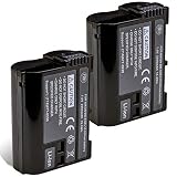 BM Premium 2 Pack of EN-EL15B Batteries for Nikon Z6, Z7, D850, D7500, 1 V1, D500, D600, D610, D750, D800, D800E, D810, D810A, D7000, D7100, D7200 Digital Cameras