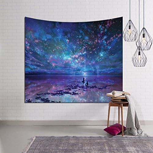 Stars Digital Printing Tapestry Wall Hanging, Beach towel Throw, Dorm Decoration, Tablecloth (60"×51", Multi-2)