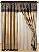 8 Pc Modern Safari - Zebra - Giraffe Print Brown Micro Fur Curtain Set