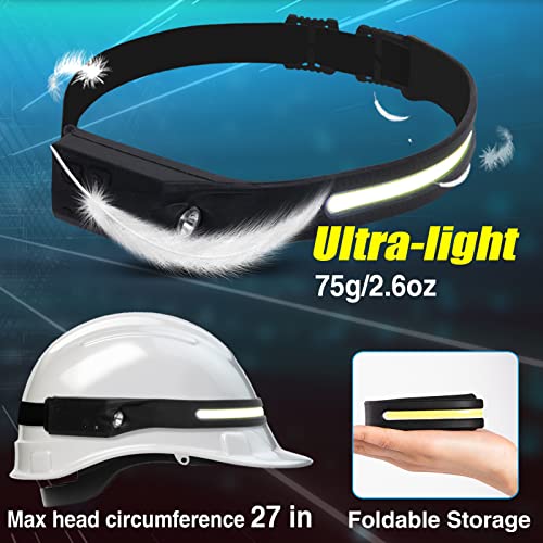 Rechargeable Led Headlamp Pro 2 Pack 230° Strip Headlight for