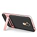 Huawei Mate 9 Case,Setber Cross Hatch TPU Back Cover+Colorful Bumper Dual layer 2 in 1 with Kickstand for Huawei Mate 9-Rose Gold
