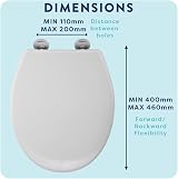 Croydex Constance Flexi-Fix White Soft Close Toilet Seat view 8