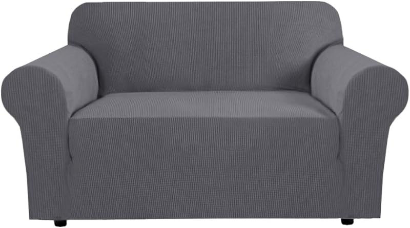BellaHills Super Stretch Sofa Cover 2 Seater Charcoal Gray Non-Slip