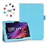 FYY ASUS Transformer Pad TF103C Case Cover - Premium Soft Folio Leather Case for ASUS Transformer Pad TF103C Cyan (With Auto Wake/Sleep Feature)