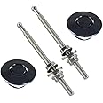 ANJOSHI 2Pack Quick Release Latch Lock Clip Push Button Bonnet Kit 1.5in/38mm Diameter Universal Aluminum Alloy Quick Latch Lock for Bumper License Plate Hood or Various DIY(2Pack-Black Plus)