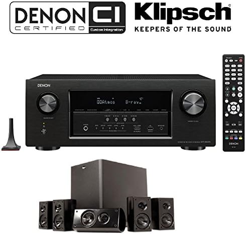 Denon AVR-S920W 7.2 Channel Full 4K Ultra HD AV Receiver with Bluetooth &amp; WIFI + Klipsch HD 300 Compact 5.1 High Definition Theater System (Set of Six, Black) Bundle