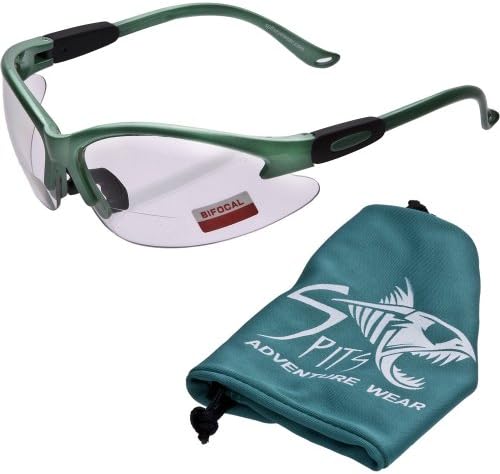 Cougar BIFOCAL Safety Glasses - Powder Puff Series - Powder GREEN Frame 2.00 Magnifier