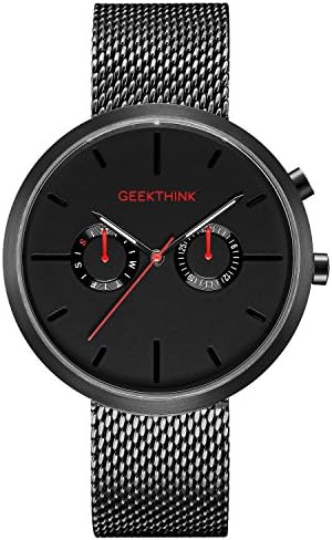 Watches Men Quartz Analog Silicone Chronograph Date Waterproof Watch for Men
