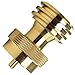 SHINESTAR Propane Tank Adapter 1lb to 20lb, Steak Saver for Disposable Throwaway Cylinder, Solid Brass