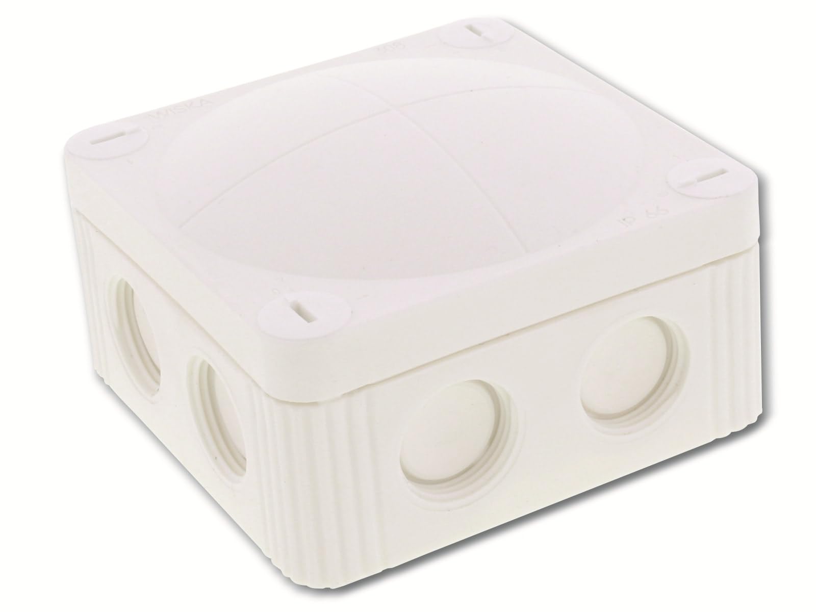 WISKA 10060610 Weatherproof Enclosure IP66 85 x 85 x 51mm (White)