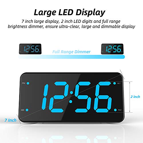 Extra Loud Alarm Clock with Bed Shaker, Vibrating Alarm Clock for Heavy