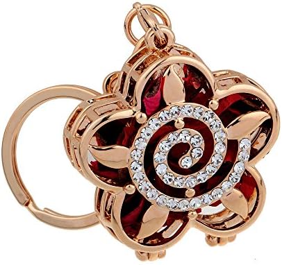 QSKS Hollow Sunflower Key Chain with Vortex Symbol for Women and Children