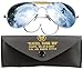 AVIATOR AIR FORCE STYLE SUNGLASSES w/ CASE - MIRROR