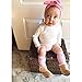 Tiny Captain Baby Girl Knee High Socks 8-24 Months Long Thick Baby Toddler Gripper Non-Slip (Pink, White, Grey, Small)