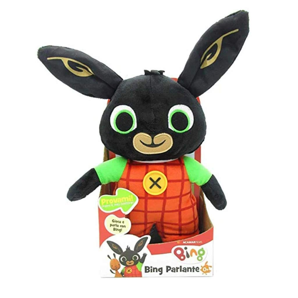 Bing 33cm Talking Plush Toy Bing Character Press Button and Will Say His Favorite Phrases For Kids From 0 Months, BNG02000 Precious Toys