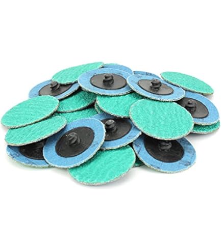 HARFINGTON 25pcs Quick Change Sanding Discs 3" 36 Grit R-Type Roll Lock Aluminum Oxide Conditioning Disc Sandpaper For Die Grinder Grinding Fast Cutting, Red Brown - View #11