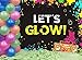 Glow Neon Splatter Photography Backdrop Vinyl Glowing in The Dark Party Decoration Teens Let's Glow Birthday Banner Photo Background Supplies Photo Booth Studio Props 5x3ft