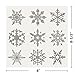 Pawliss Snowflake Window Glitter Christmas Decorations Ornaments 12 Sheets 108 Pieces