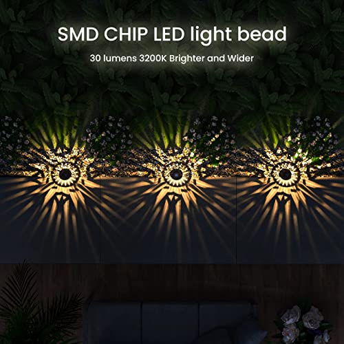 Quntis Solar Garden Lights LED 8 Pieces Solar Garden Lights with Automatic On/Off 3200K Outdoor Lights Garden Decorative IP65 Waterproof for Courtyard Lawn Pool Patio Driveway Trees