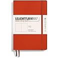 LEUCHTTURM1917 - Notebook Softcover Medium A5-123 Numbered Pages for Writing and Journaling (Fox Red Plain)