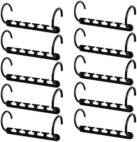 Xaestival Space Saving Closet Hangers for Bedroom Organization，Closet Space for Easy, Effortless, Comes Fully Assembled, Black