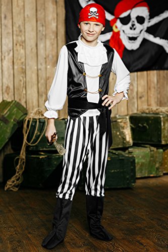 Kids Boys Rogue Pirate Halloween Costume High Seas Buccaneer Dress Up & Role Play - Image 7