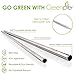 Reusable Stainless Steel Drinking Straws with Silicone Tips - Set of 8 10.5 & 8.5 Inch Diameter 0.31&0.24