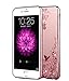 Lozeguyc iPhone 7 Plus Case,[Secret Garden] Rose Gold and Pink PC Plating Clear Shiny Cover Series for Apple iPhone 7 Plus 5.5 Inch-Swarovski