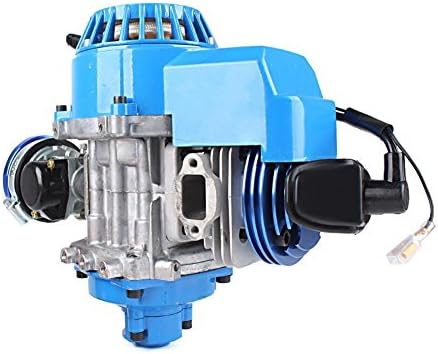 2 Stroke Pull Start Engine Motor 49cc Mini Pocket PIT Quad ATV Dirt Bike Scooter (Blue)