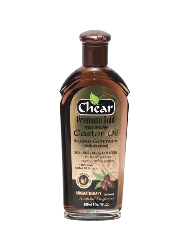 Chear Premium Gold West Indian Ricunus Communis Castor Oil 200ml - Aromatherapy Coldpressed