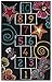 Mohawk Home  Aurora Hopscotch Chalk Colorful Printed Contemporary Kids Area Rug,5'x8',Black