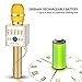 Bluetooth Microphone Karaoke, Yemenren 2800mAh Wireless Microphone Karaoke Portable Microphone Karaoke Bluetooth Mic Speakers Karaoke (Gold)