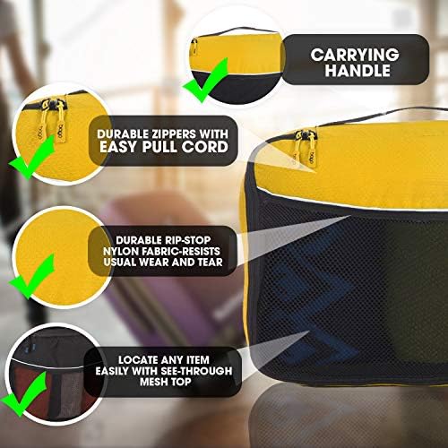Bago Packing Cubes for Travel - Luggage & Suitcase Organizer - Cube Set 5 Bago Packing Cubes for Travel - Luggage & Suitcase Organizer - Cube Set