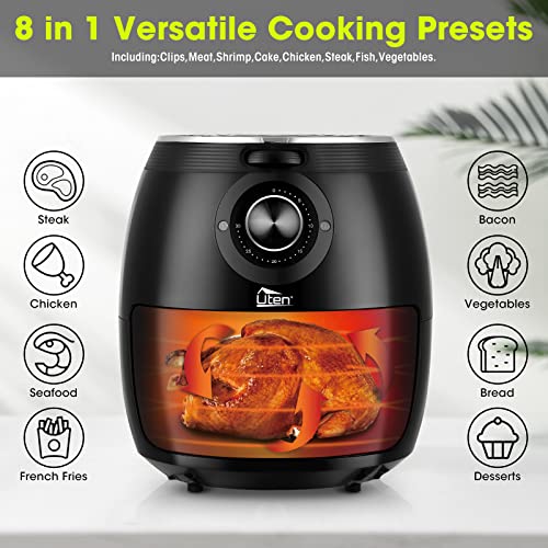 Air Fryer 5.8QT/5.5L, Uten 1700W AirFryer HighPower Electric Hot