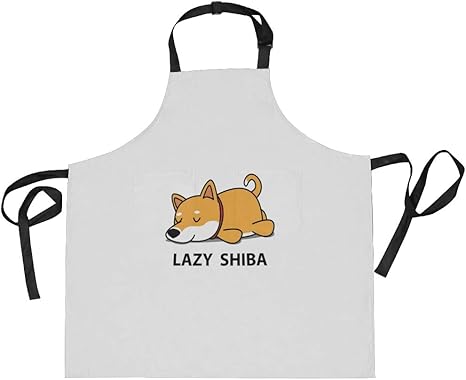 Amazon Soresore ソレソレ エプロン 女性用 H型 かわいい キッチンエプロン 柴犬 いぬ 犬柄 白 ホワイト おしゃれ 前掛け 首掛け 防水 ポケット付 料理 カフェ 保育士 家庭用 メンズ用 男女兼用 エプロン オンライン通販