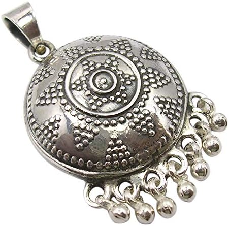 Oxidized Pendant 1.5" Solid Sterling Silver New Jewelry